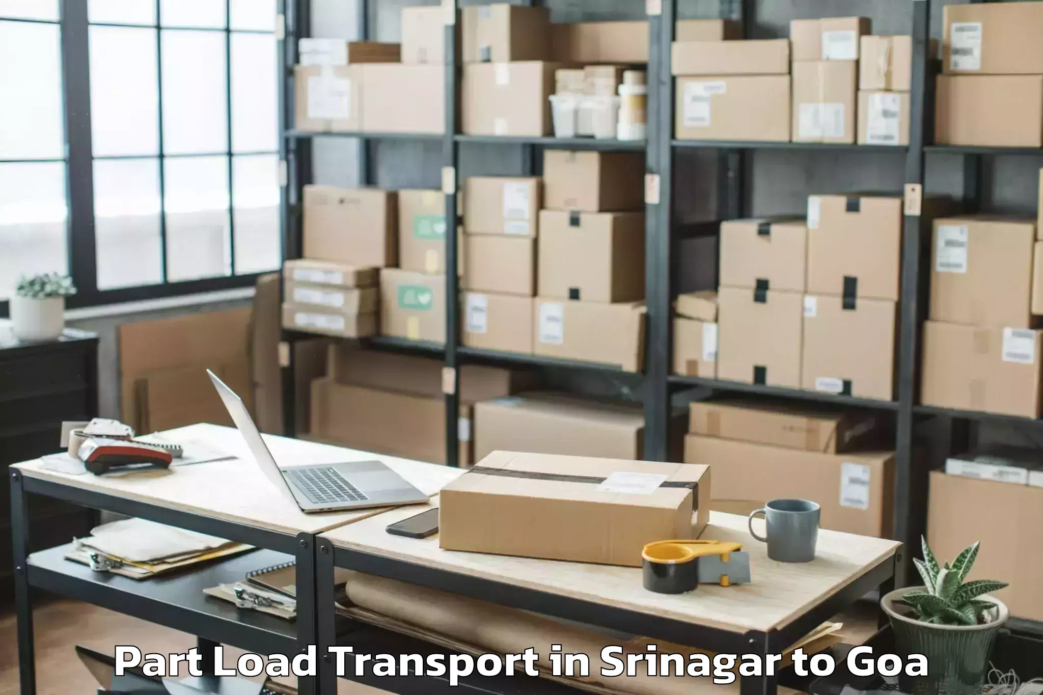 Affordable Srinagar to Colva Part Load Transport